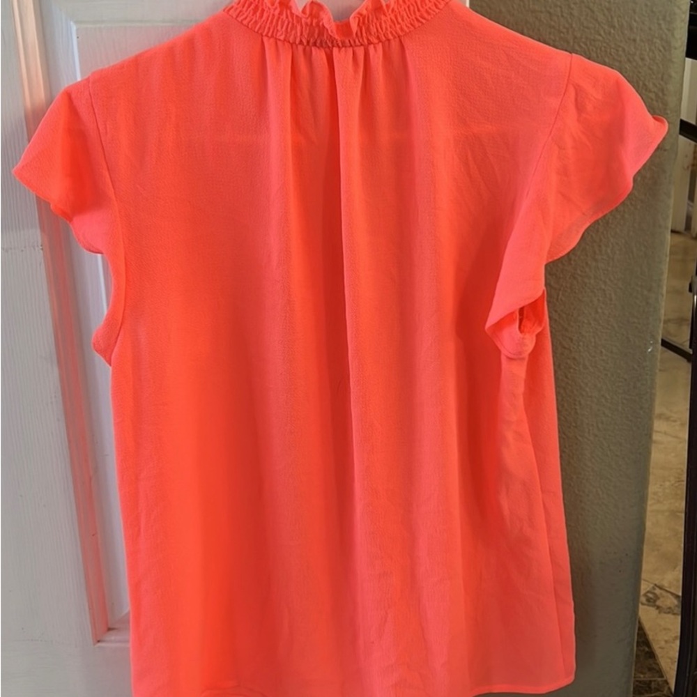 Cece Ruffle Neck Button Down Blouse - image 3